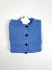 foto indossata frontale di cardigan Vicolo celeste, cardigan modello M55195F