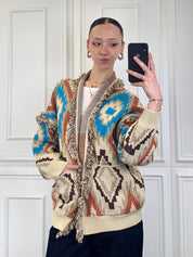 Cardigan rombi all over