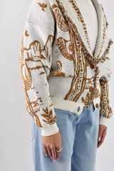 Cardigan frange fantasia