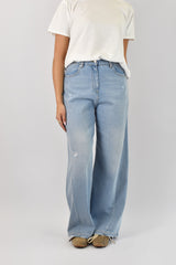 Jeans wide leg vita alta