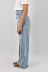 Jeans wide leg vita alta