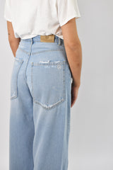 Jeans wide leg vita alta