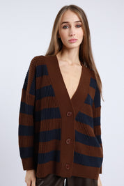 Cardigan rigato