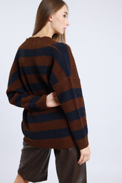 Cardigan rigato