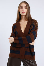 Cardigan rigato