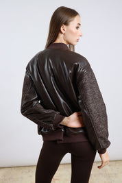 Bomber spinato e ecopelle