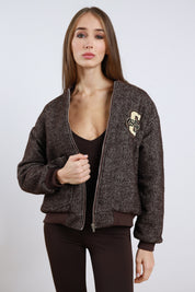 Bomber spinato e ecopelle