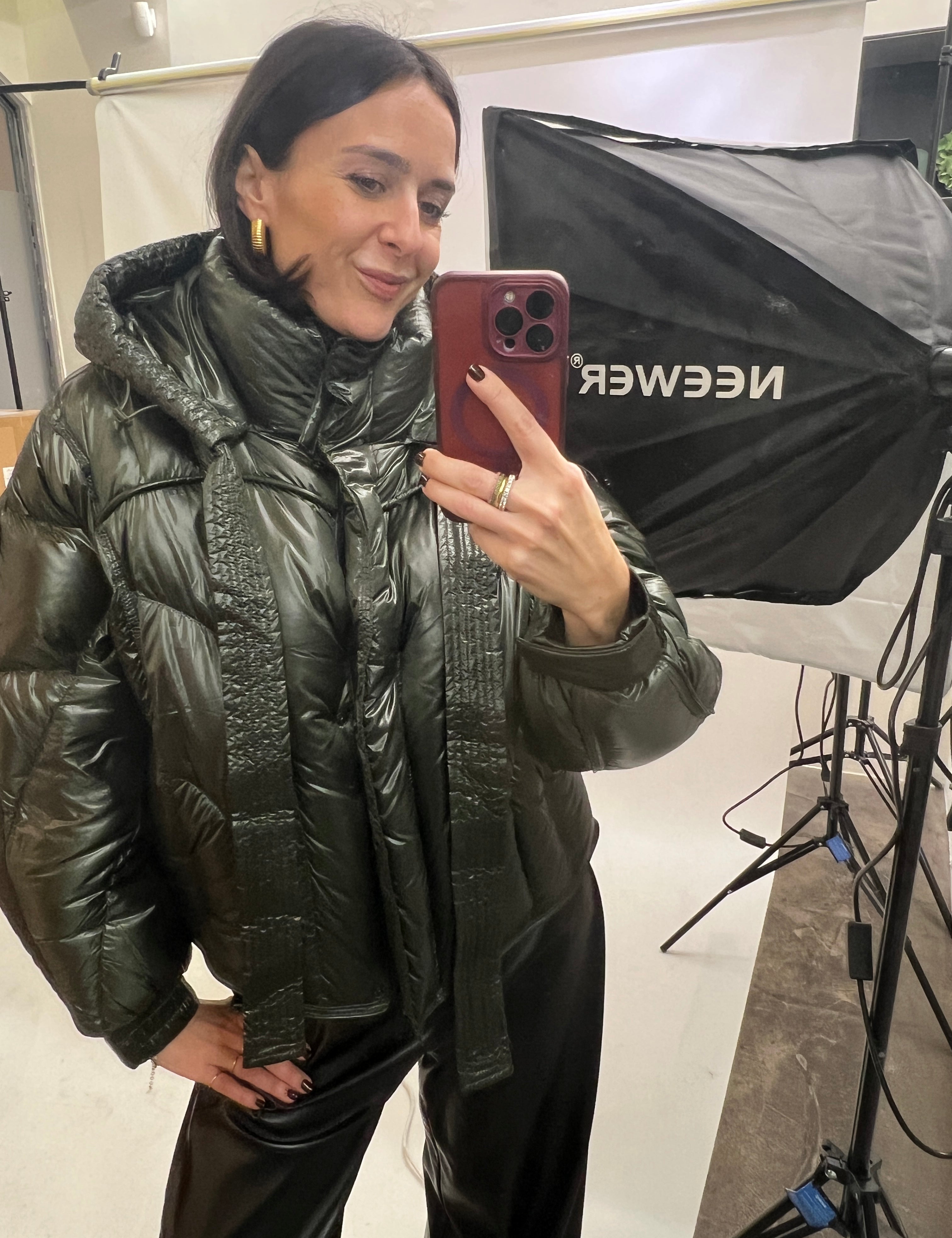 Piumino crop cappuccio