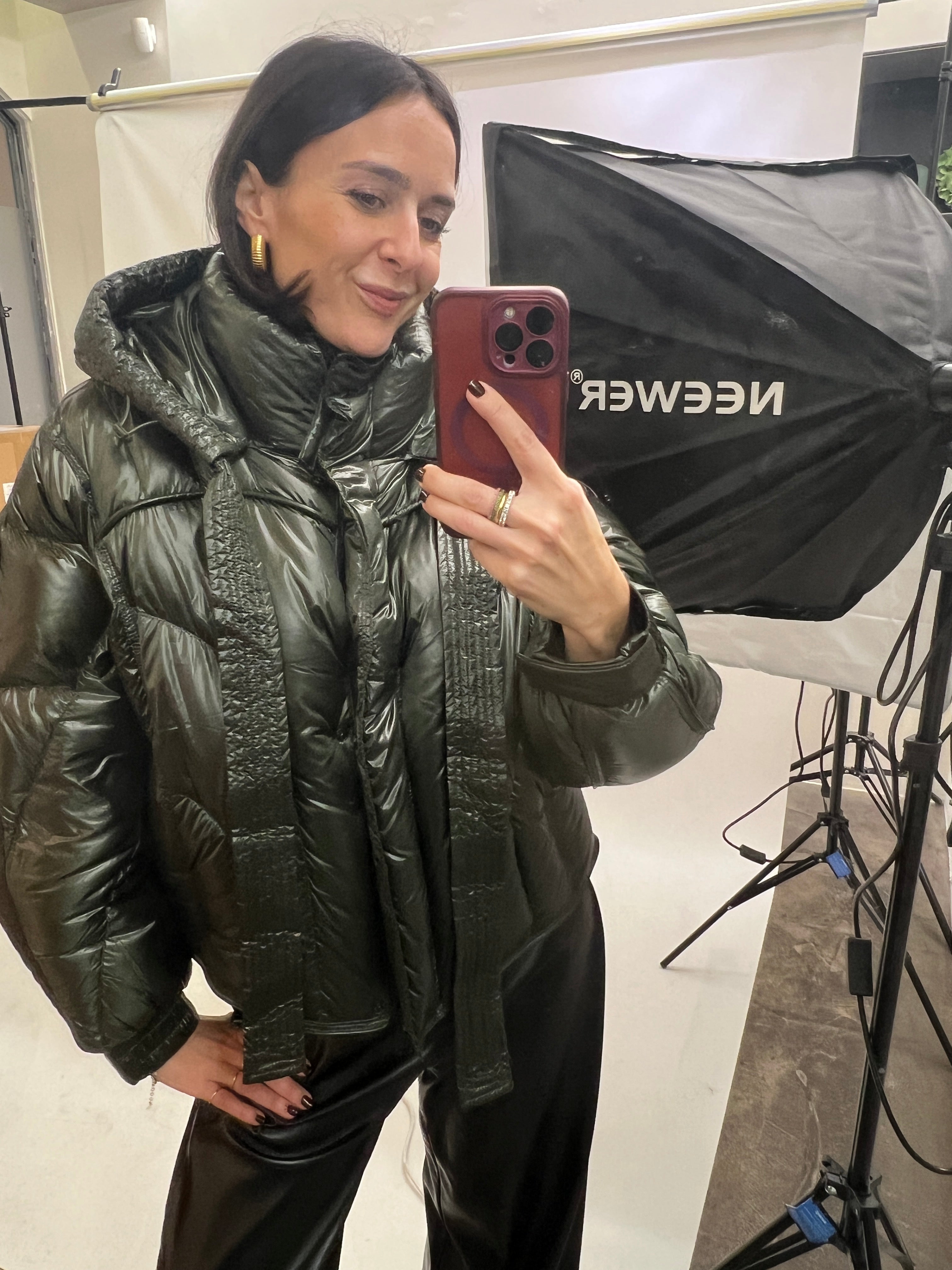 Piumino crop cappuccio