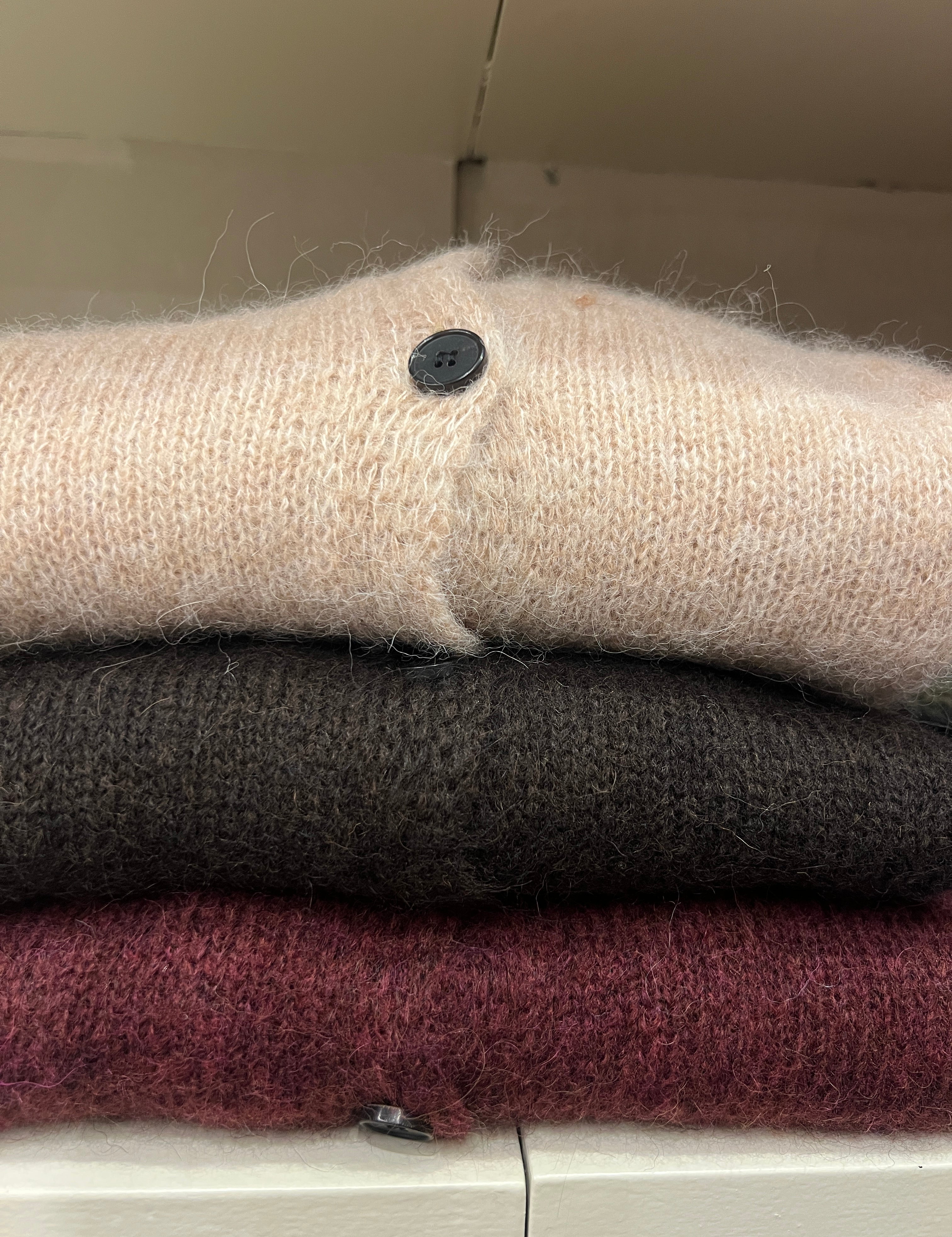 Cardigan misto lana e alpaca