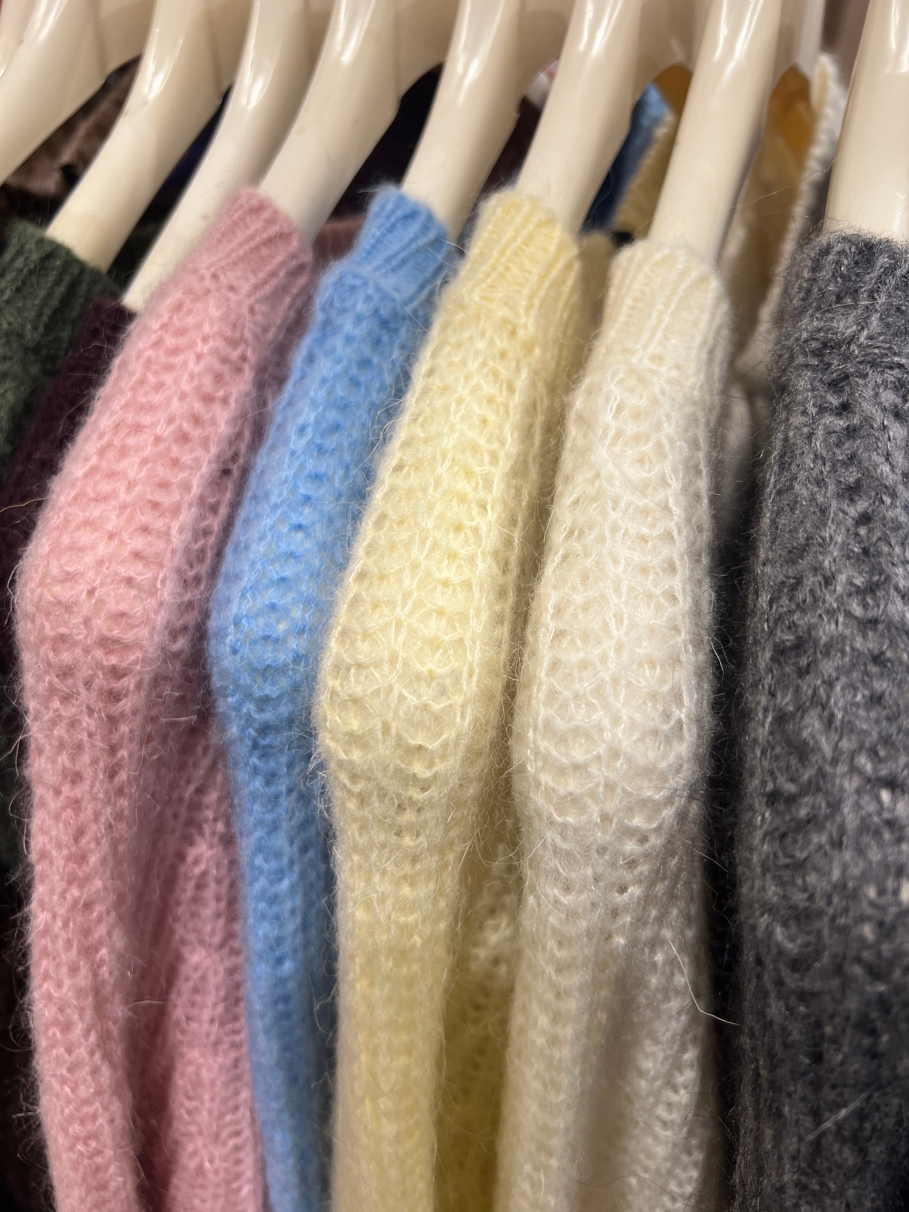 Maglia girocollo mohair