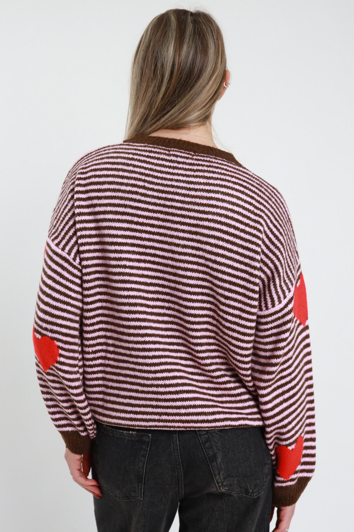 Maglia rigata cuoricini <3