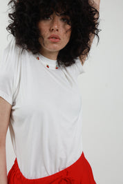 T-shirt scollo ciliegine