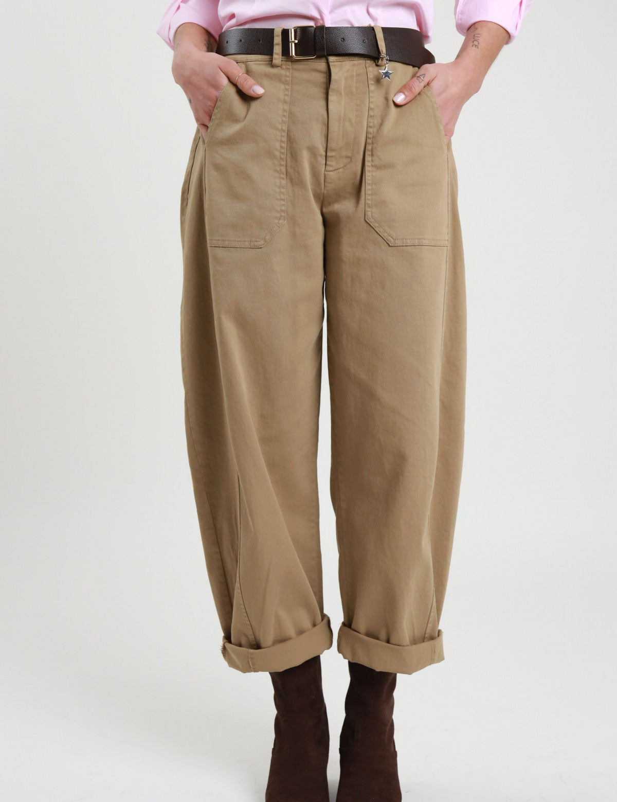 Pantalone ovetto con cintura