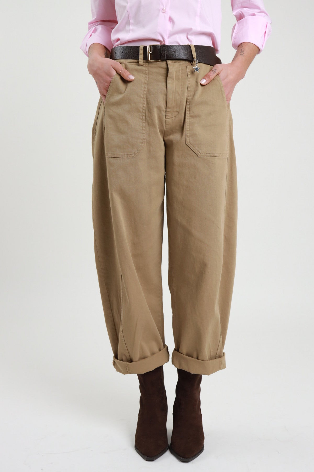 Pantalone ovetto con cintura