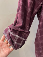 Camicia quadri vellutino