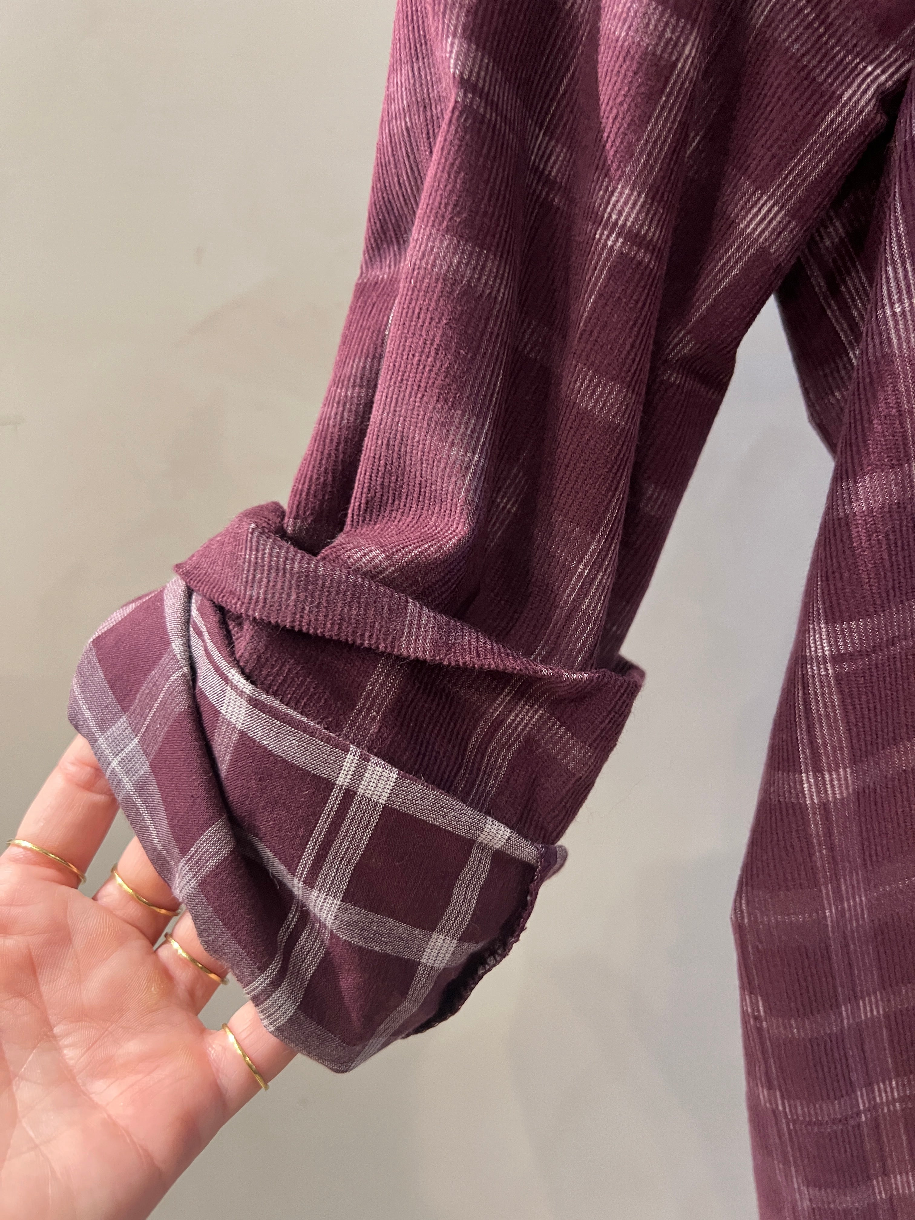 Camicia quadri vellutino
