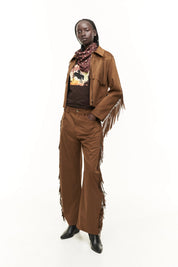 Giubbotto suede con frange