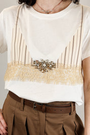 T-shirt bralette gioiello