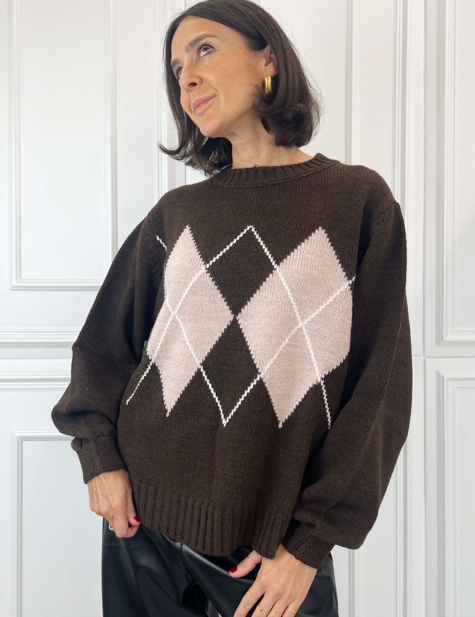 Maglia girocollo rombi