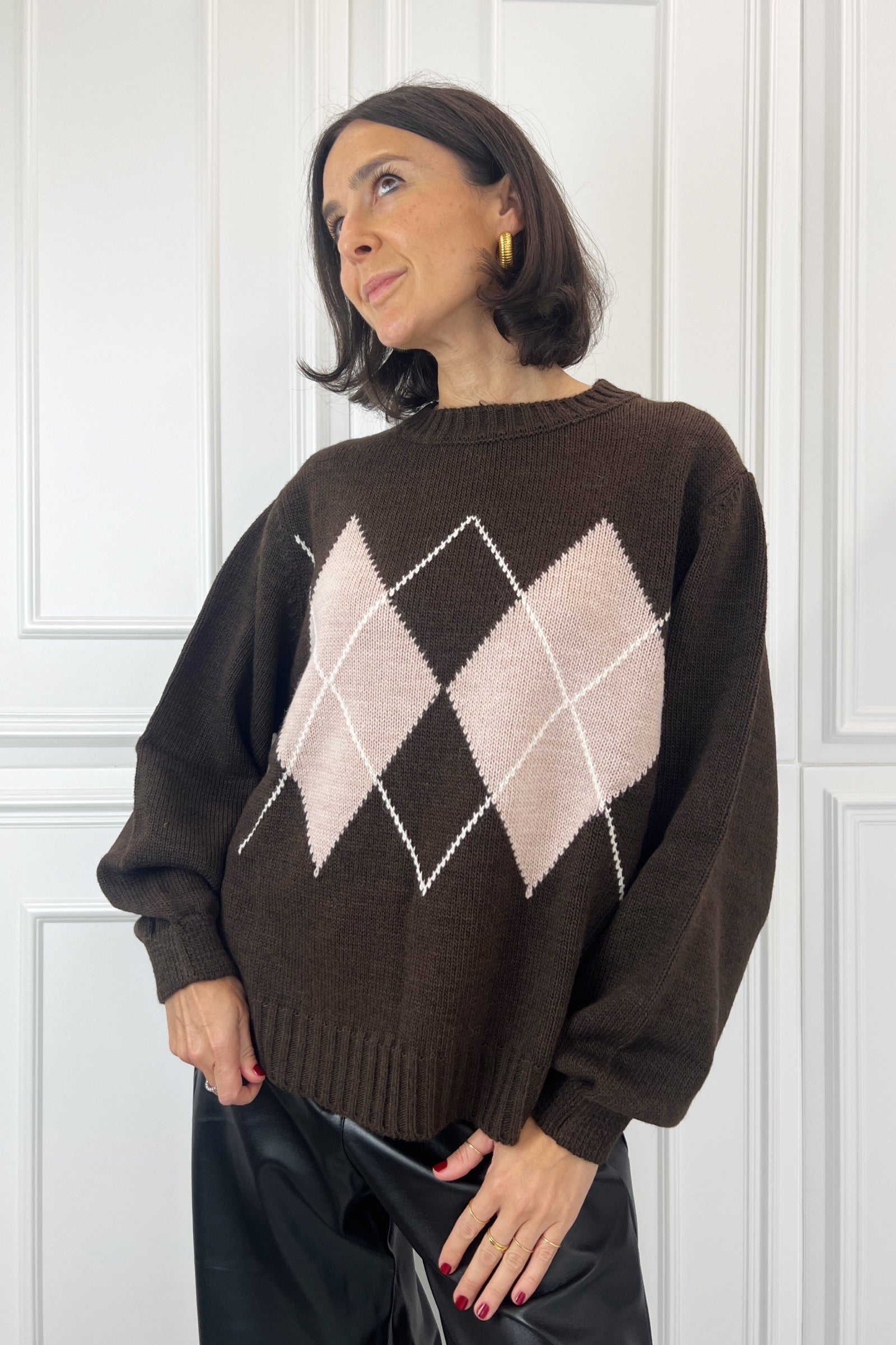 Maglia girocollo rombi