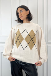 Maglia girocollo rombi