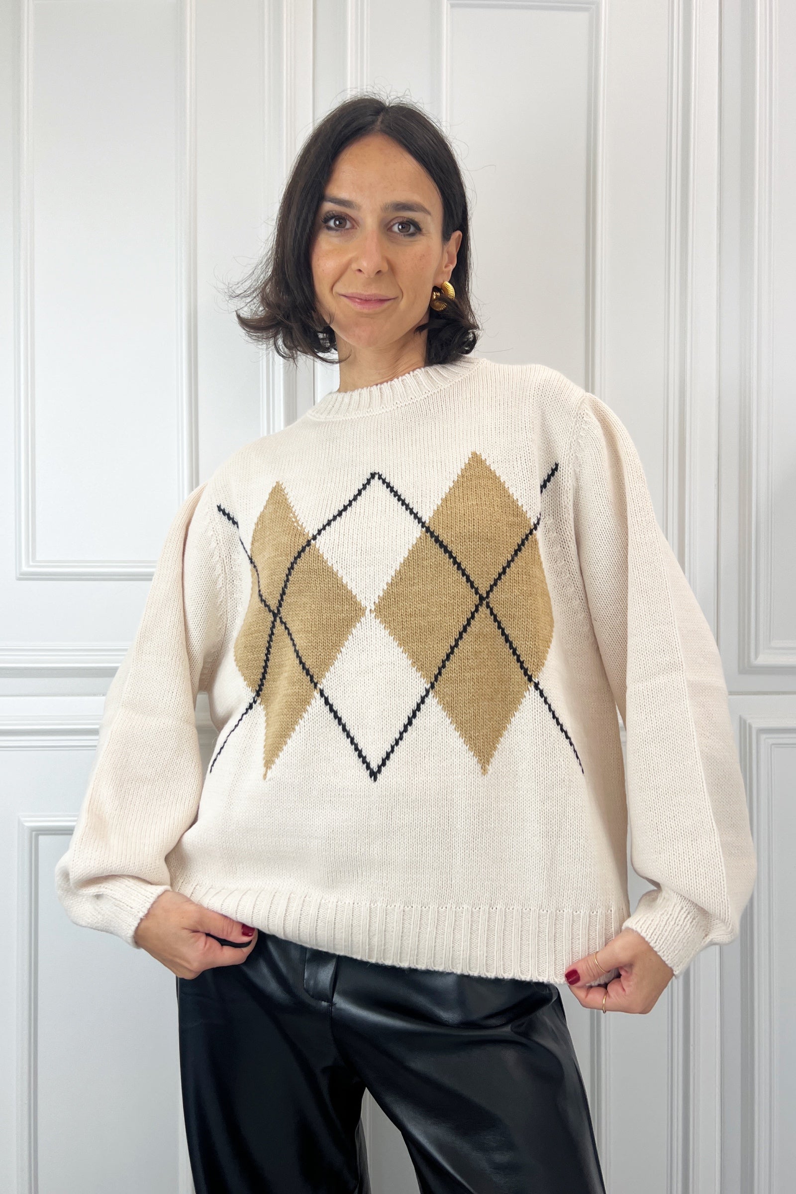 Maglia girocollo rombi