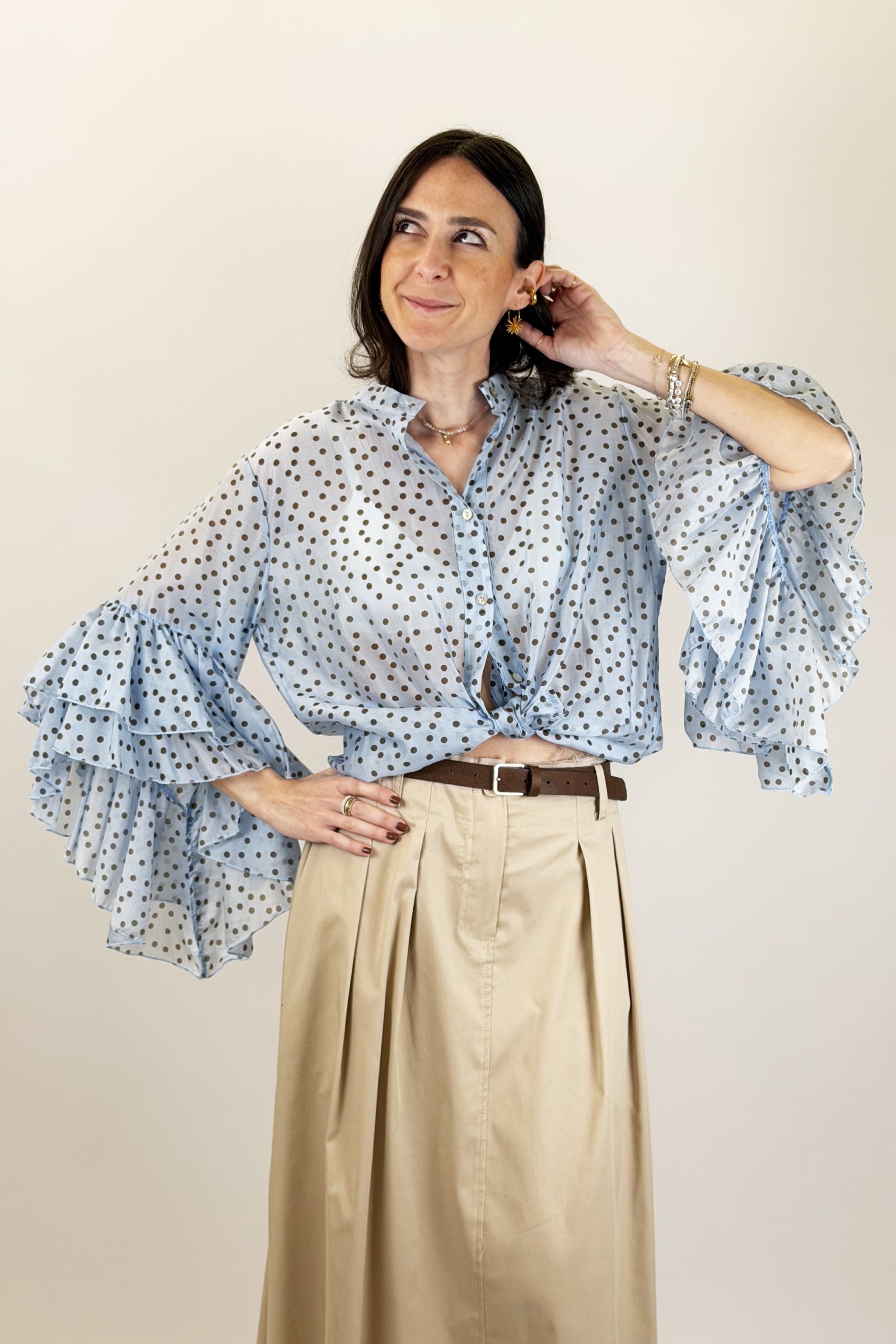 Camicia pois manica gale