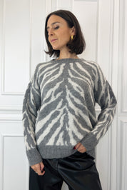 Maglia jaquard animalier