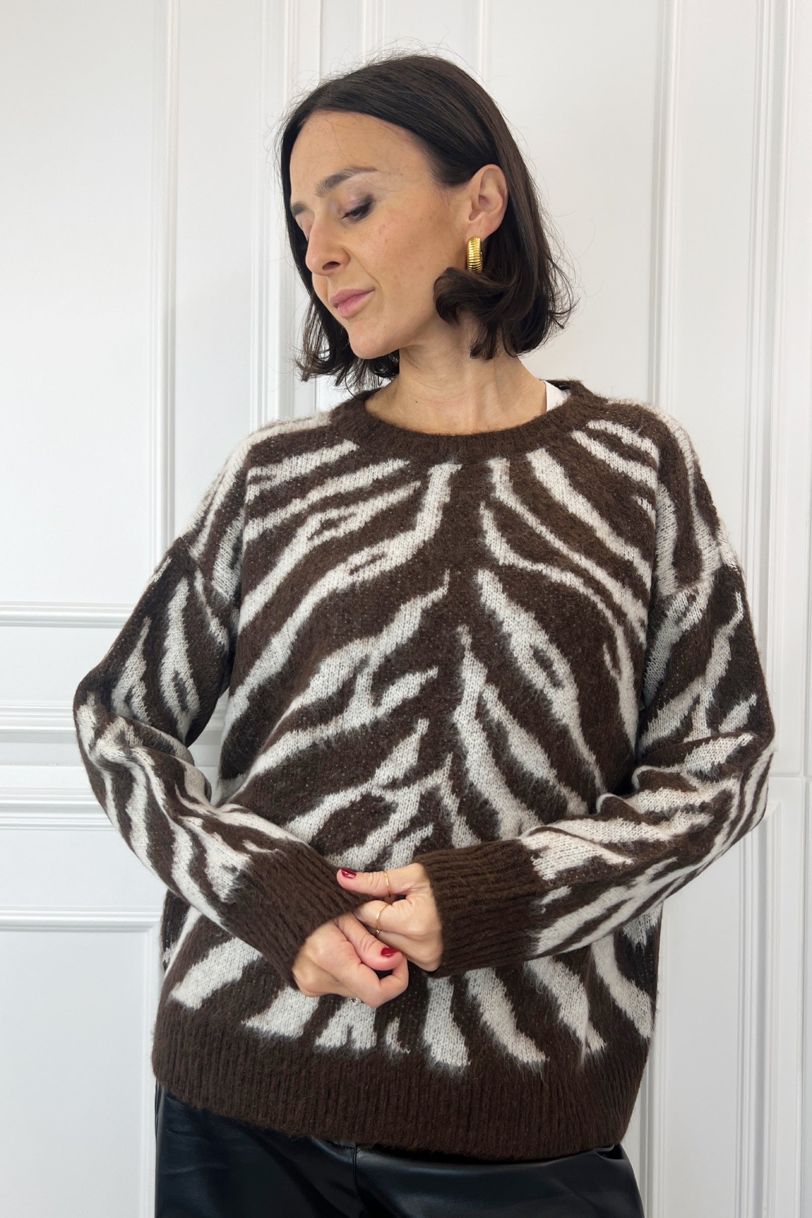 Maglia jaquard animalier
