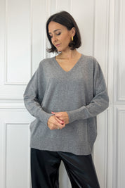 Maglia scollo V ampia
