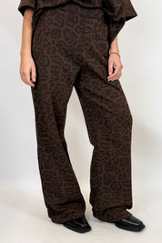 Pantalone felpa maculato