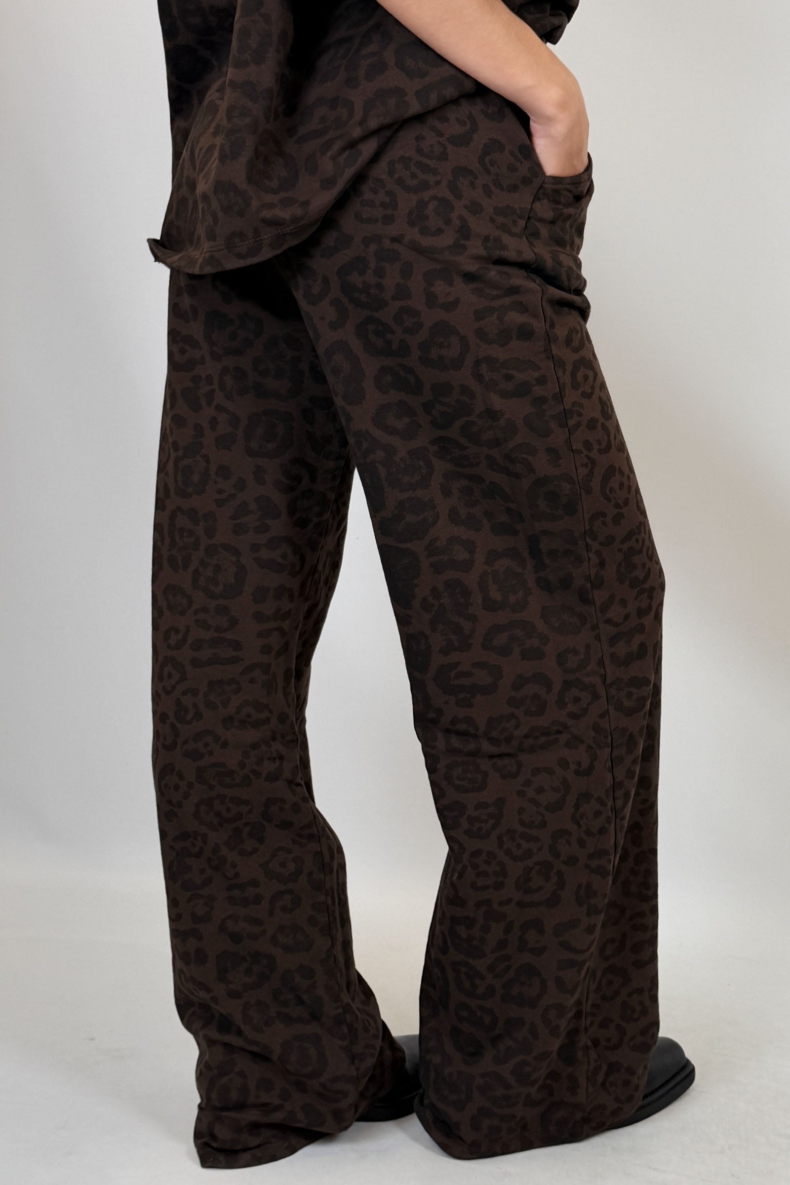 Pantalone felpa maculato
