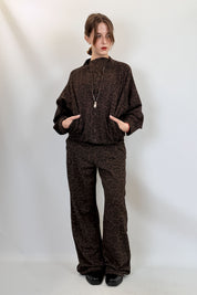 Pantalone felpa maculato
