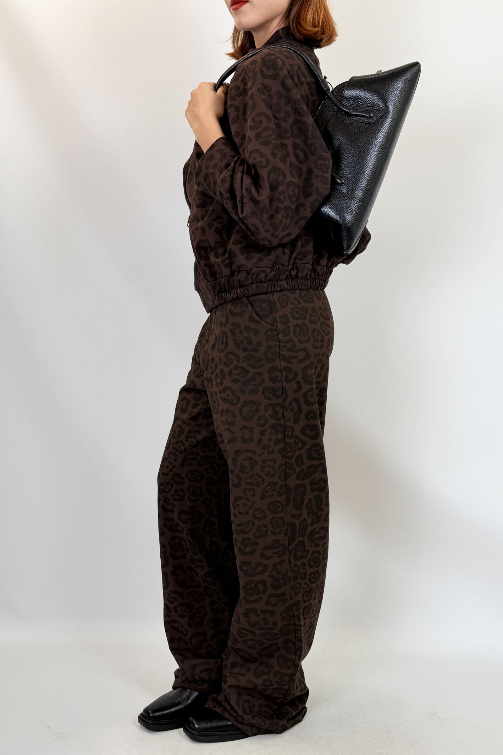 Pantalone felpa maculato