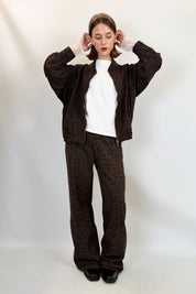 Pantalone felpa maculato