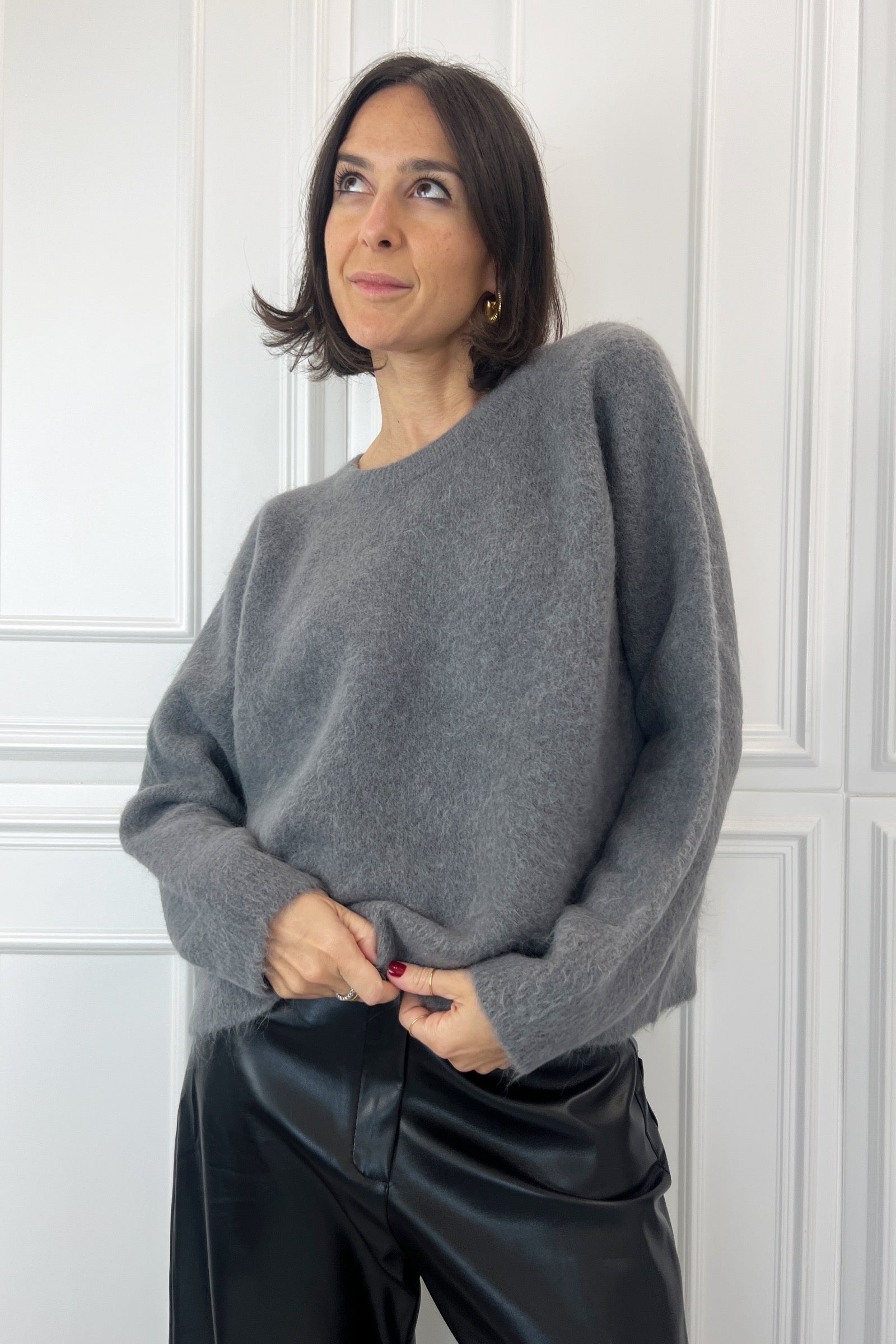 Girocollo alpaca manica raglan
