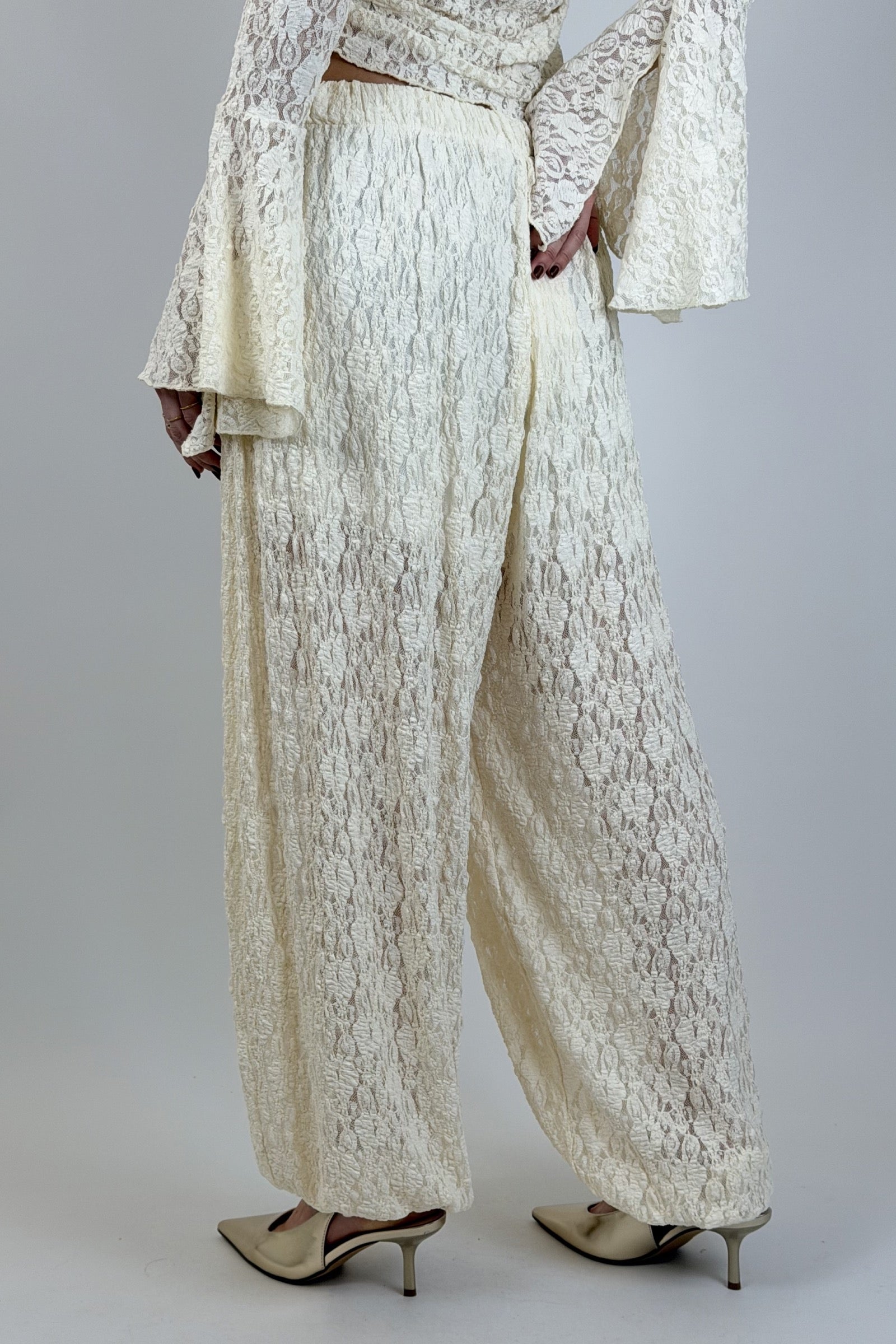 Pantalone pizzo con elastico