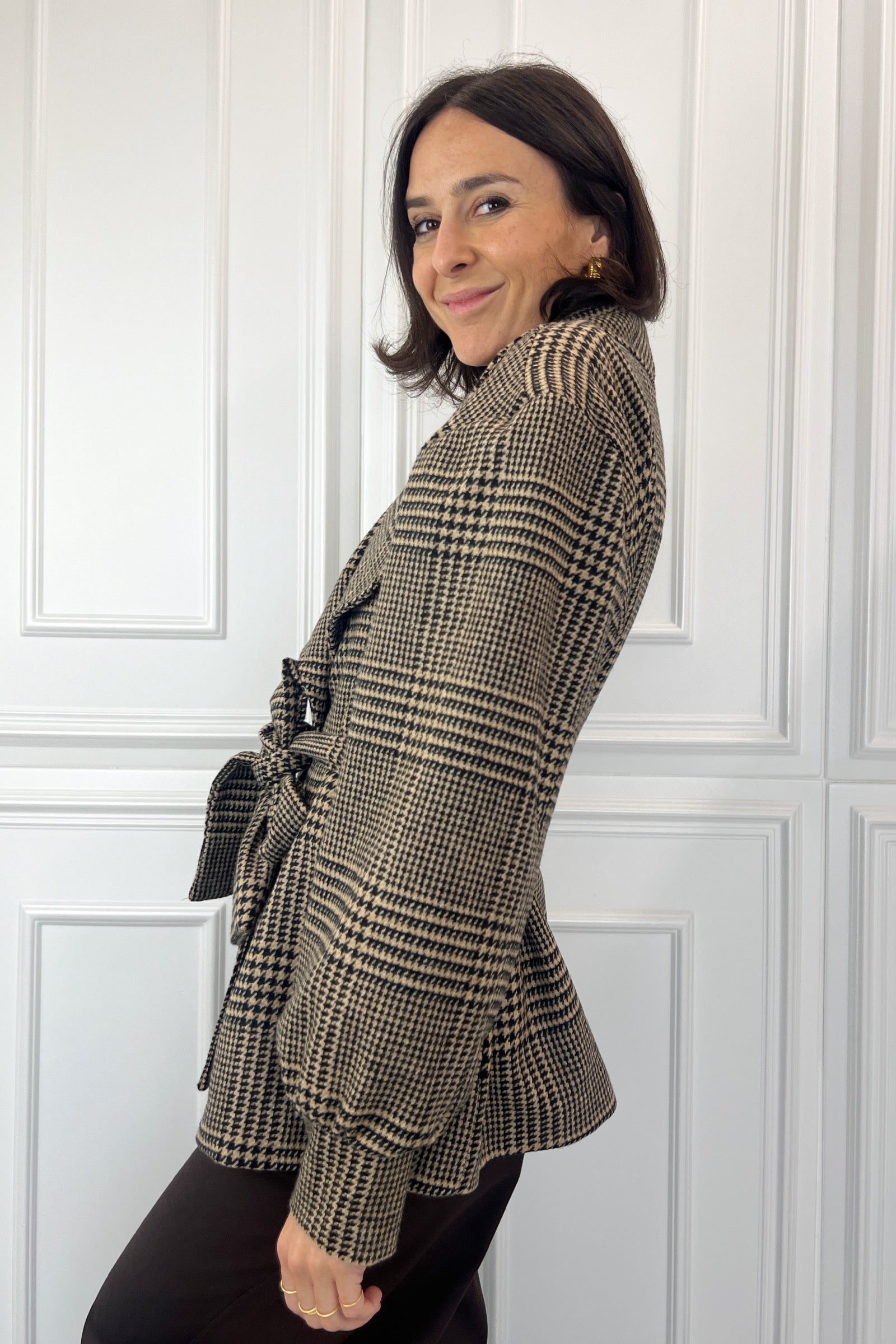 Giacca scozzese maxi revers