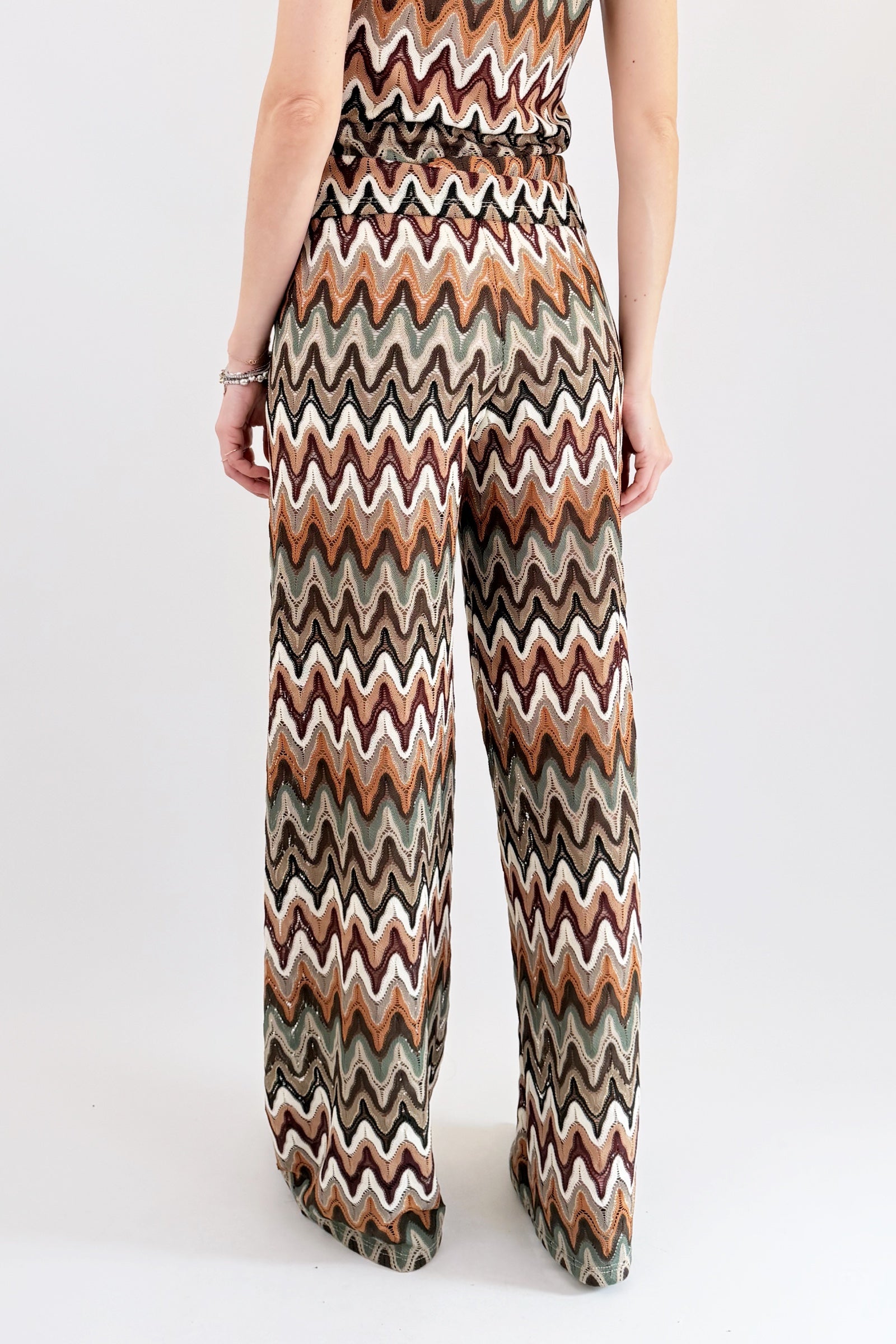 Pantalone fantasia in maglia
