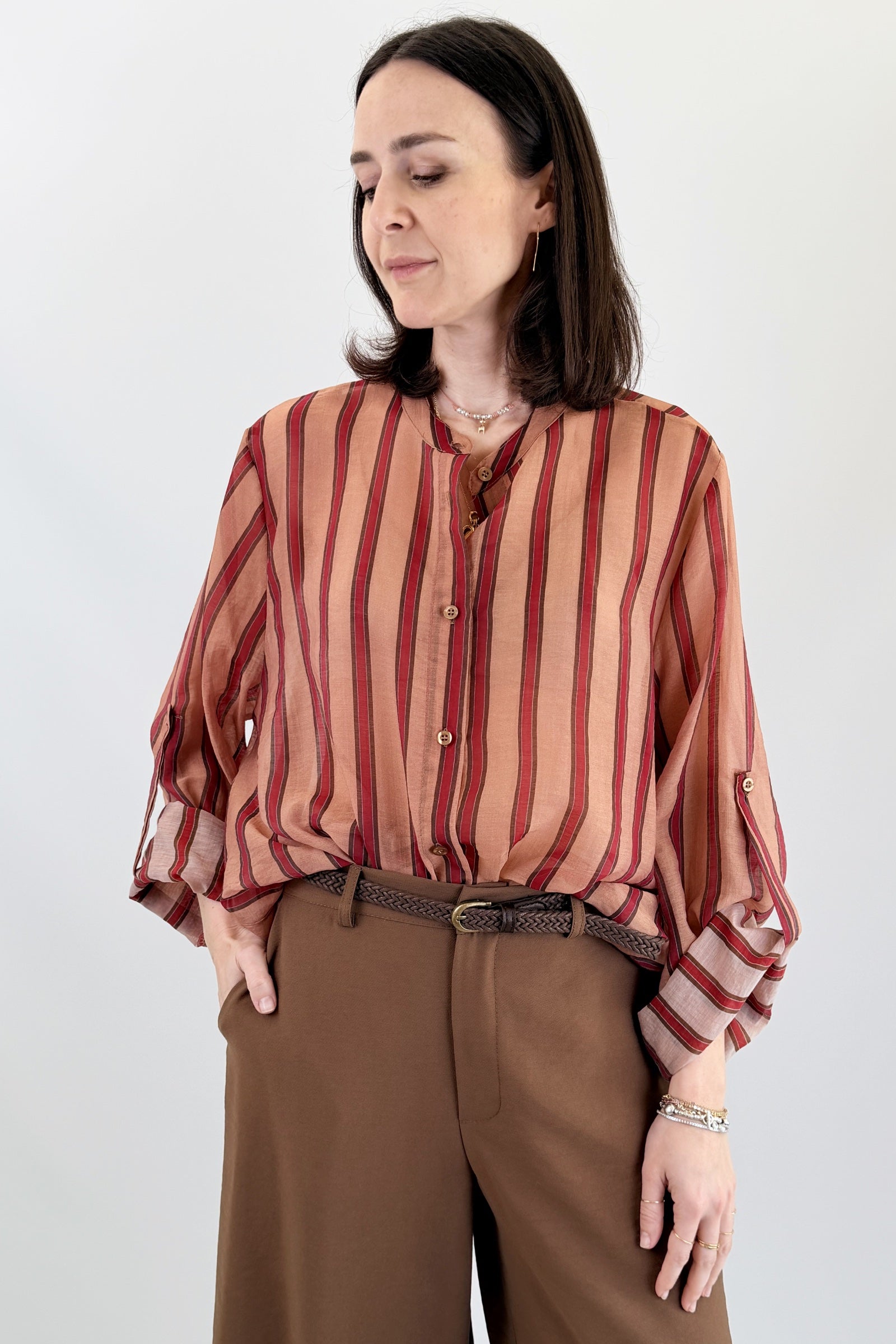 Camicia over righe