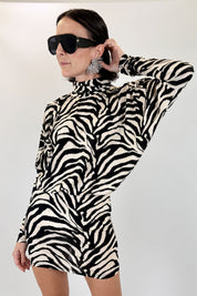 Mini dress zebrato