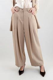 Pantalone ampio gessato