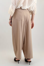 Pantalone ampio gessato