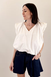 Maglia a palloncino in cotone