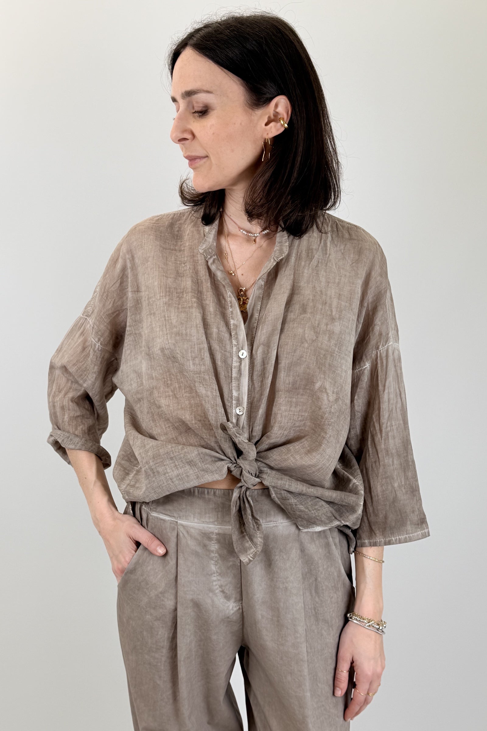 Camicia in mussola di cotone