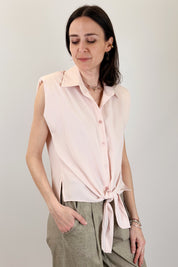 Camicia smanicata con spalline