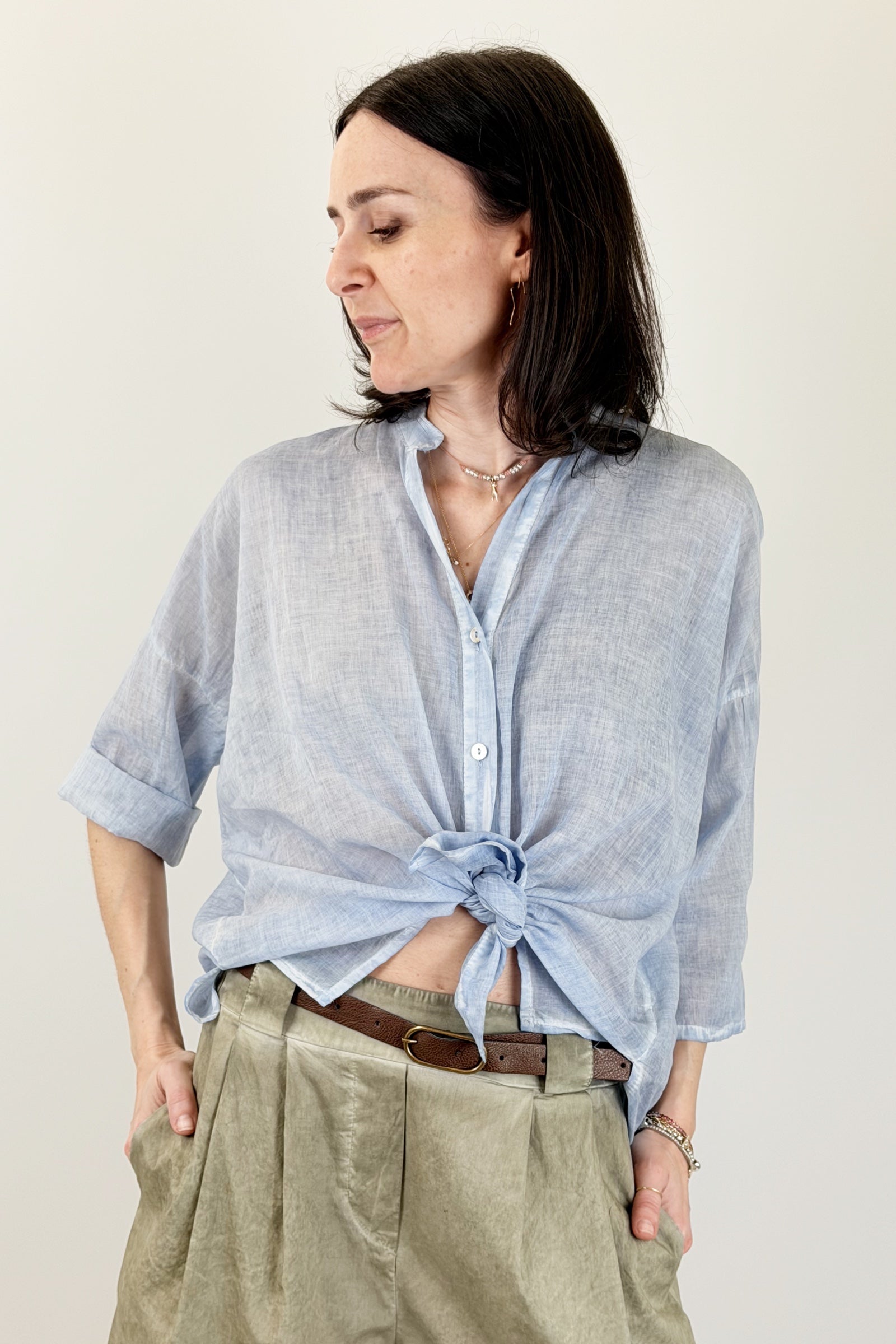 Camicia in mussola di cotone