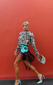 Mini dress zebrato