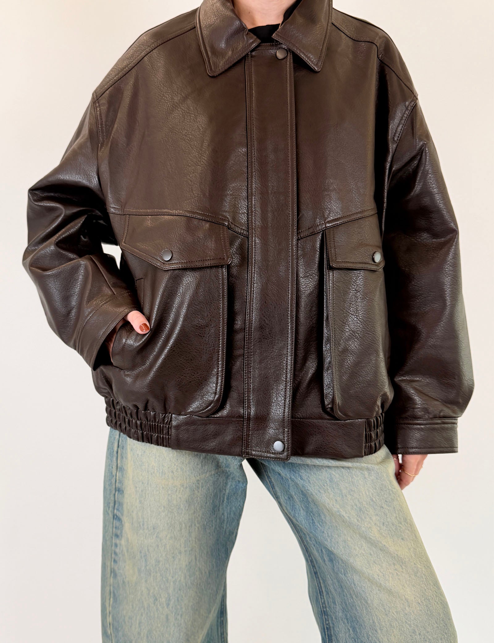Bomber oversize con tasche